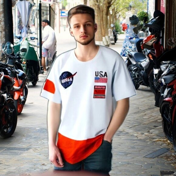 Hudson Outerwear Short Sleeve NASA The Meatball Space Crew Tee Shirt, Size 2X - Picture 1 of 6